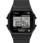 klokker | Timex t80 34mm rustfritt stål ekspansjonsbåndklokke menn B84BR171 svart