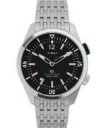 klokker | Timex waterbury dive 41mm armbåndsur i rustfritt stål menn B84BR108 rustfritt stål/svart/grønn