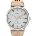 klokker | Timex waterbury klassisk 40 mm klokke med reim i blandet materiale menn B84BR205 rustfritt stål/hvit/grå