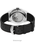 klokker | Timex waterbury tradisjonell automatisk 39mm lærremsklokke menn B84BR58 rustfritt stål/svart/sølv-tone - Image 5