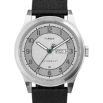 klokker | Timex waterbury tradisjonell dags dato 39mm lærremsklokke menn B84BR289 rustfritt stål/svart/sølv-tone
