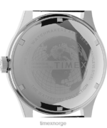 klokker | Timex waterbury tradisjonell dags dato 39mm lærremsklokke menn B84BR289 rustfritt stål/svart/sølv-tone - Image 4