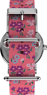 klokker | Timex weekender 31mm stoffremseklokke kvinner B84BR392 sølv-tone/rosa/hvit - Image 3